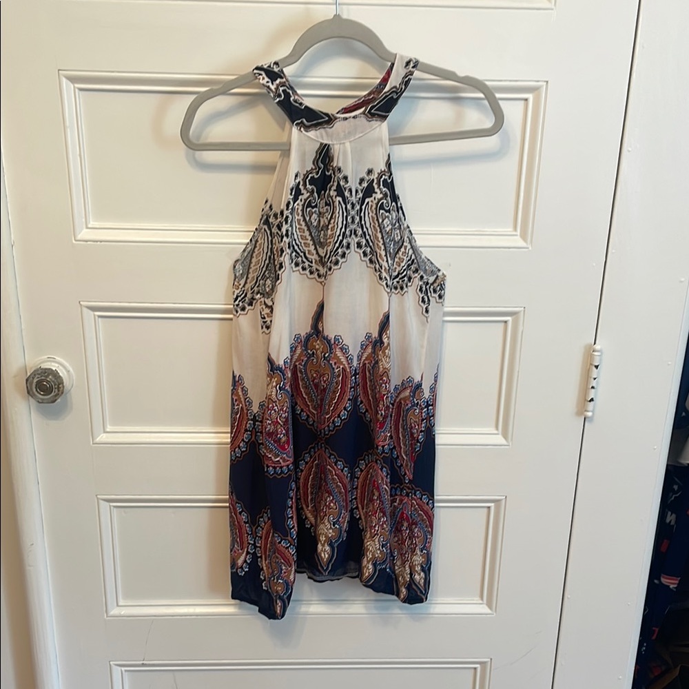 Elegant Paisley Halter Top - Multicolor